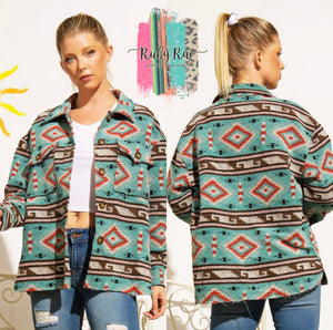 The Pieper Aztec Shacket - Ruby Rue Jewelry & Accessories