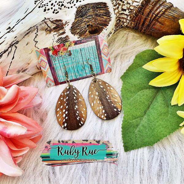Hand-painted Wood Earrings - Ruby Rue Jewelry & Accessories