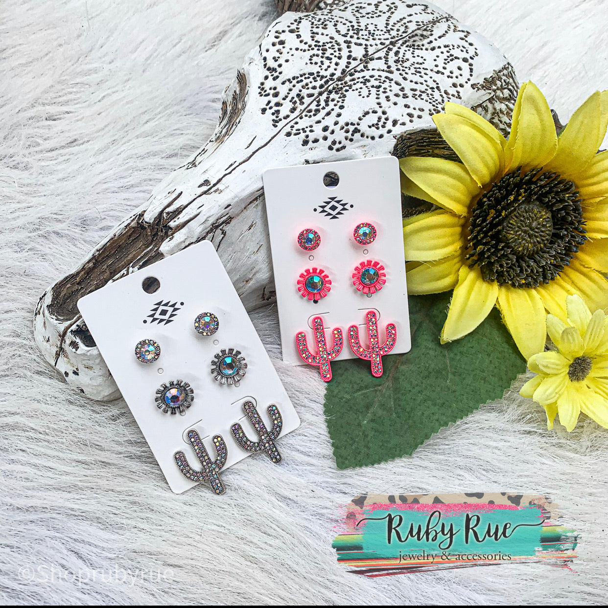 Cactus Earring Set - Ruby Rue Jewelry & Accessories