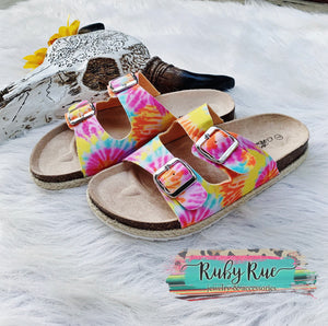Tye Dye Sandals - Ruby Rue Jewelry & Accessories