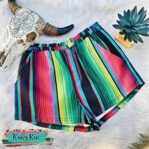 Crazy Train Serape Shorts - Ruby Rue Jewelry & Accessories