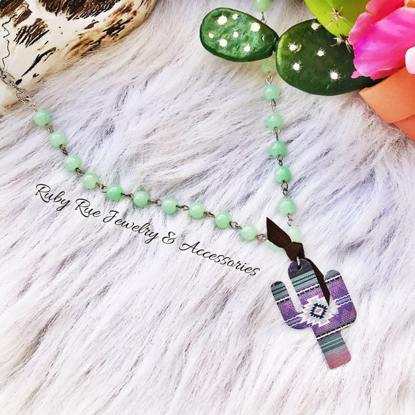 Cheeky’s Aztec Cactus Necklace - Ruby Rue Jewelry & Accessories